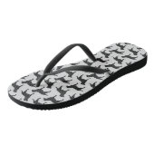 Tongs Motif des silhouettes de Black Labrador Retriever (Incliné)