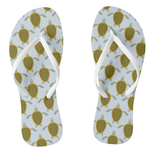 Tongs Motif Des Tortues De Mer (Semelle)