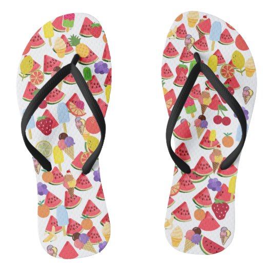 Tongs Motif d'été amusant (Semelle)
