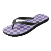 Tongs Motif diamant à carreaux violet (Incliné)