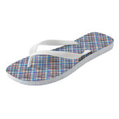 Tongs Motif d'impression gris À damiers gris en tissu pl (Incliné)