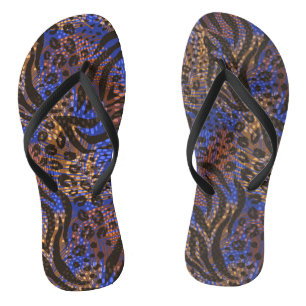 Tongs Motif d'impression Leopard et Zebra
