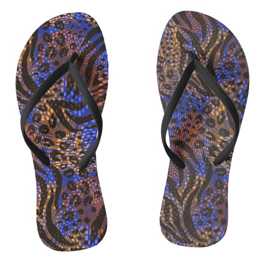 Tongs Motif d'impression Leopard et Zebra (Semelle)