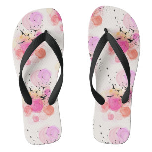 Tongs motif d'oiseaux colorés Abstraits