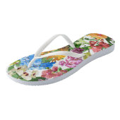 Tongs Motif d'orchidées tropicales (Incliné)