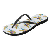 Tongs Motif du drapeau des îles Vierges américaines (Incliné)