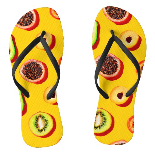 Tongs Motif élégant à base de fruits néons (Semelle)