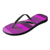 Tongs Motif élégant rose et violet rayures (Incliné)