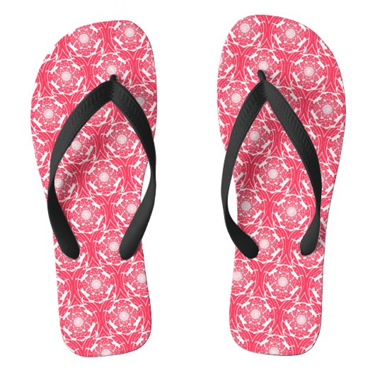Tongs Motif en gras rouge et blanc (Semelle)