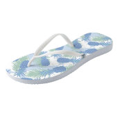 Tongs Motif en pastel tropical d'ananas (Incliné)