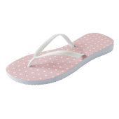 Tongs Motif étoile blanche rose (Incliné)