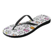 Tongs Motif face chats Whimsical (Incliné)