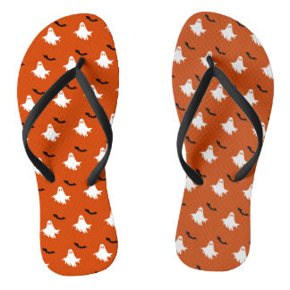 Tongs Motif fantômes et chauves-souris effrayants