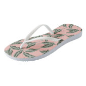 Tongs Motif Feuille du jardin tropical (Incliné)