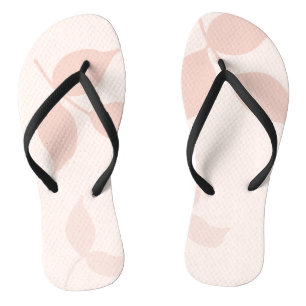 Tongs Motif Feuille Peach
