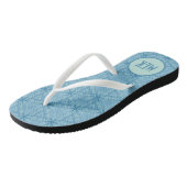 Tongs Motif Flèche Bleue avec Monogramme (Incliné)