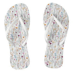 Tongs Motif Fleur sauvage