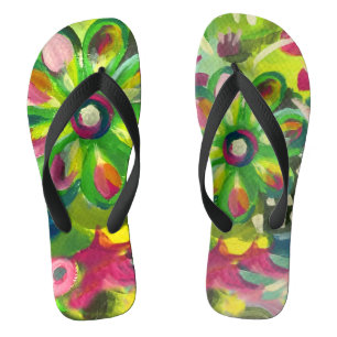 Tongs motif floral