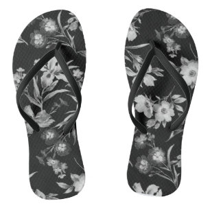 Tongs motif floral Abstrait
