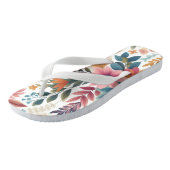 Tongs Motif floral aquarelle élégant et sans couture (Incliné)