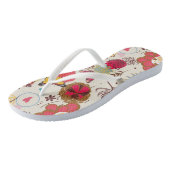 Tongs Motif floral dans le rétro style 4 (Incliné)