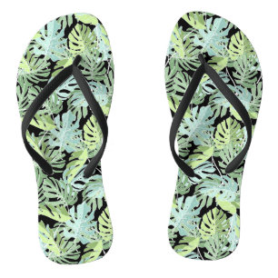 Tongs Motif floral de jungle