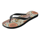 Tongs Motif floral d'été fait de feuille (Incliné)