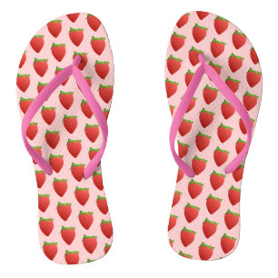 Tongs Motif fraise