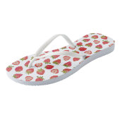 Tongs Motif Fraise d'Été (Incliné)