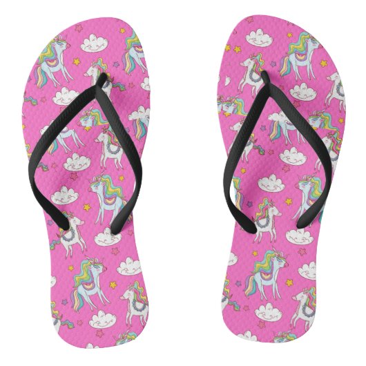 Tongs Motif Funny Unicorn mignonne (Semelle)