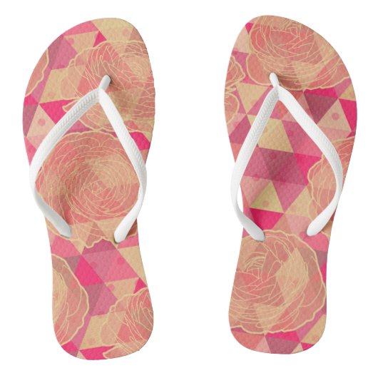 Tongs Motif géométrique de fleur (Semelle)