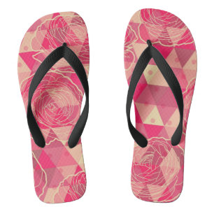 Tongs Motif géométrique de fleur