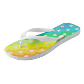 Tongs Motif géométrique Hexagon arc-en-ciel lumineux (Incliné)