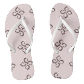 Tongs motif géométrique rose 3 (Semelle)