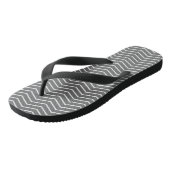 Tongs Motif gris blanc Zigzag (Incliné)