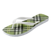 Tongs Motif irlandais vert de plaid (Incliné)