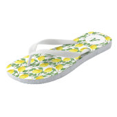 Tongs Motif jaune citron vert blanc (Incliné)
