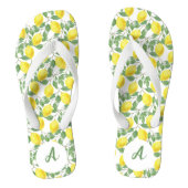 Tongs Motif jaune citron vert blanc (Semelle)