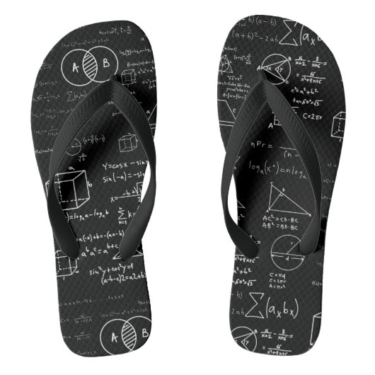 Tongs motif mathématique dessin de l'école de sciences g (Semelle)