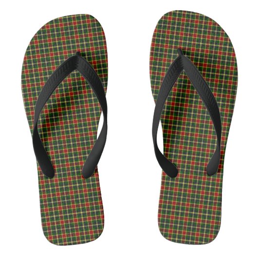 Tongs Motif McLachlin Chasse Tartan Plaid (Semelle)
