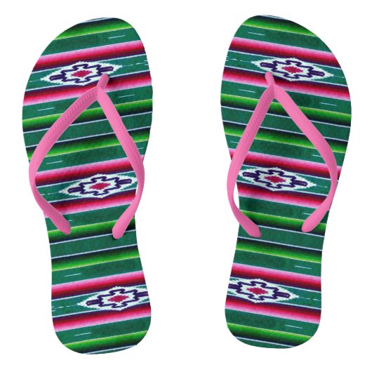 Tongs Motif mexicain de Sarape (Semelle)