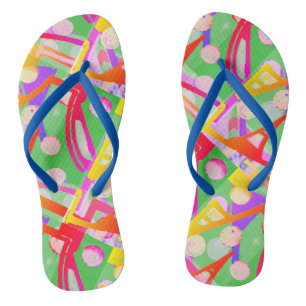 Tongs Motif multicolore coloré