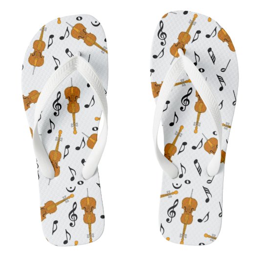 Tongs Motif note musique cello (Semelle)