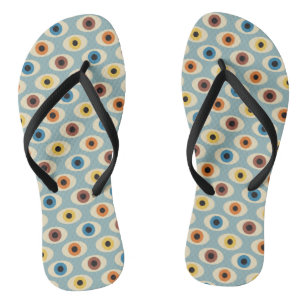 Tongs Motif oculaire rétro
