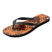 Tongs Motif orange de Suzani (Incliné)