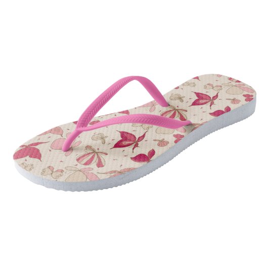 Tongs motif papillon 3 (Incliné)