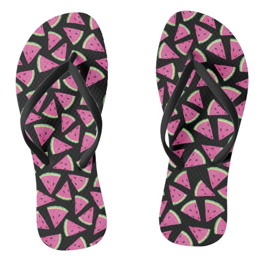 Tongs Motif Pastèque Tropical Rose (Semelle)