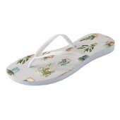 Tongs motif plante en aquarelle (Incliné)