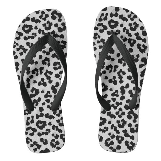 Tongs Motif Poster de animal de Grey Grey Ash Leopard Ch (Semelle)