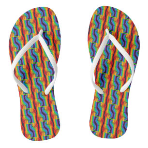 Tongs Motif Rainbow Fist